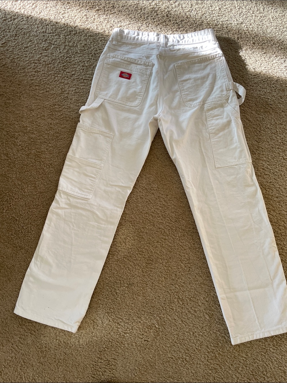 Dickies White Women's Carpenter Pants - Picture 2 of 4